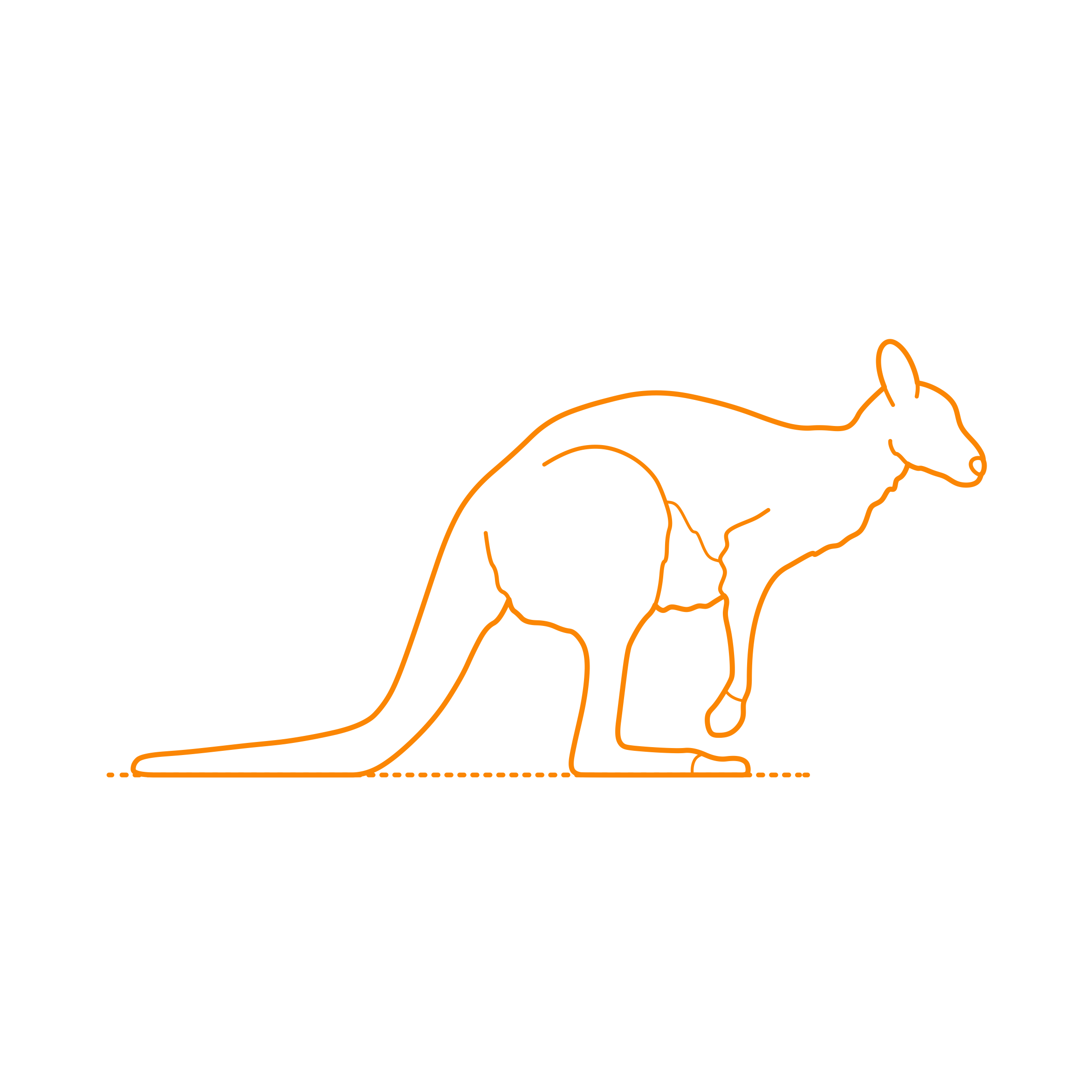 Animals Marsupials Wallaroo Svg Line Art Free Vectors